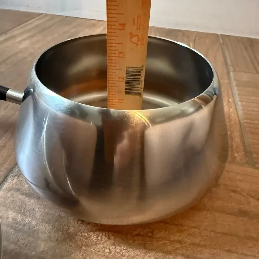 Vintage Spring Inox 18/8 Switzerland Fondue Stainless Steel W/ Lid